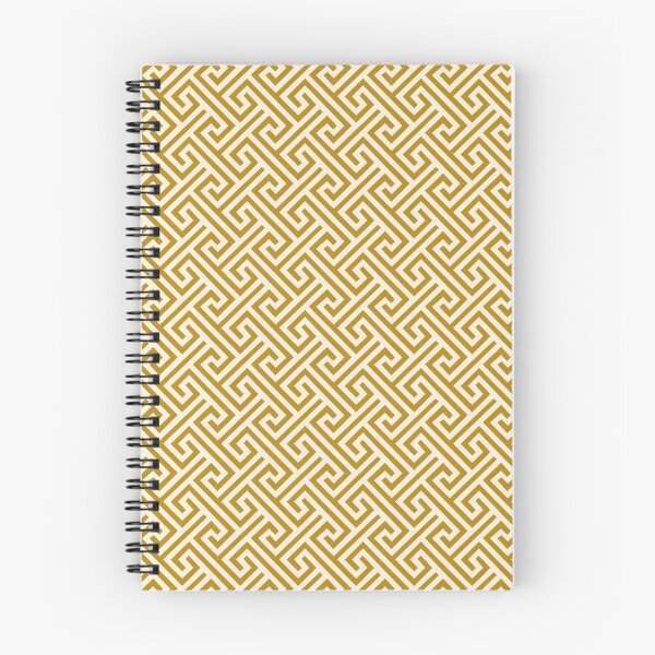 Item preview, Golden Mustard Greek Key Retro Pattern designed and sold by ccitypictures.