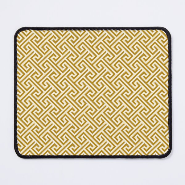 Item preview, Golden Mustard Greek Key Retro Pattern designed and sold by ccitypictures.