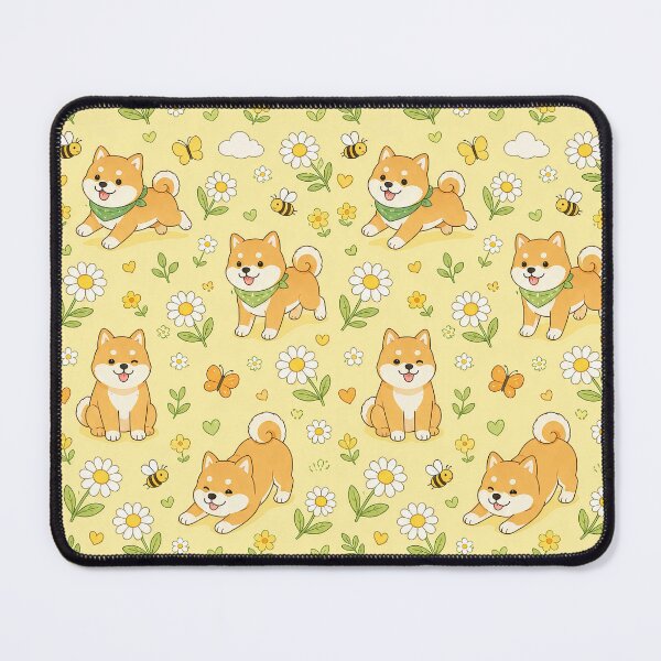 Item preview, Shiba Meadow Kawaii Pattern designed and sold by Soft Berry Studio.