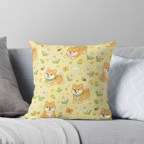 Item preview, Shiba Meadow Kawaii Pattern designed and sold by Soft Berry Studio.