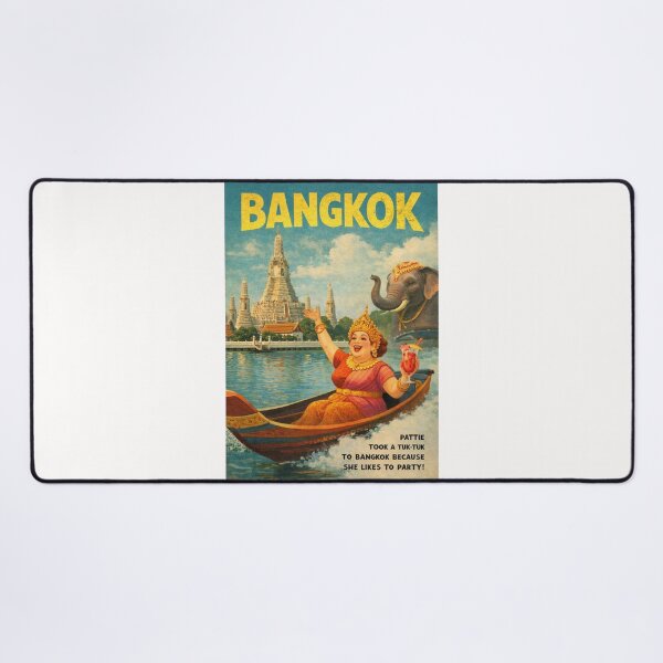 Item preview, Bangkok Wat Arun Chao Phraya River and Grand Palace Thailand designed and sold by Places On Earth.