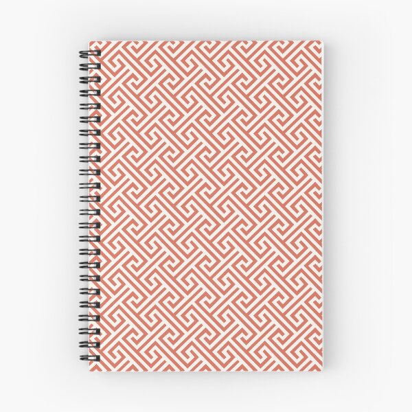 Item preview, Coral Greek Key Mid-Century Pattern designed and sold by ccitypictures.