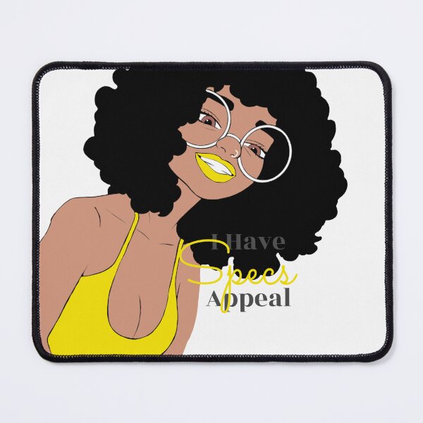 Item preview, Cute Black Girl with Glasses Illustration | Curly Afro | Nerdy Chic Melanin Art | Sticker, Phone Case & Canvas Print designed and sold by MsGoldenCreates.