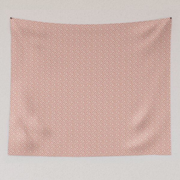 Item preview, Coral Greek Key Mid-Century Pattern designed and sold by Empty Paradise.