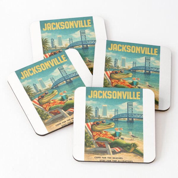 Artikelvorschau, Skyline von Jacksonville am St. Johns River und Main Street Bridge, Florida entworfen und verkauft von Places On Earth.