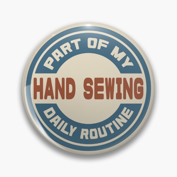 Item preview, Hand Sewing – Part of My Daily Routine Retro Logo designed and sold by MOCOPOCO.