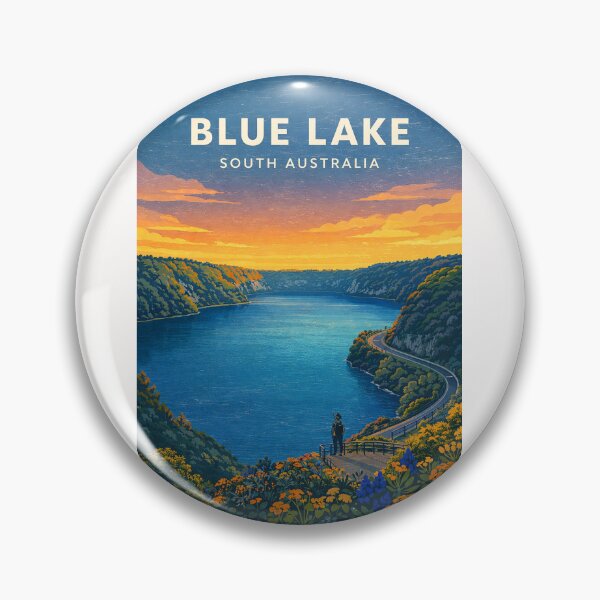 Item preview, Blue Lake South Australia Limestone Coast Crater Lake Scenic View designed and sold by Places On Earth.