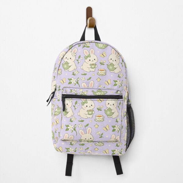 Item preview, Bunny Jasmine Tea Garden Kawaii Pattern designed and sold by Soft Berry Studio.