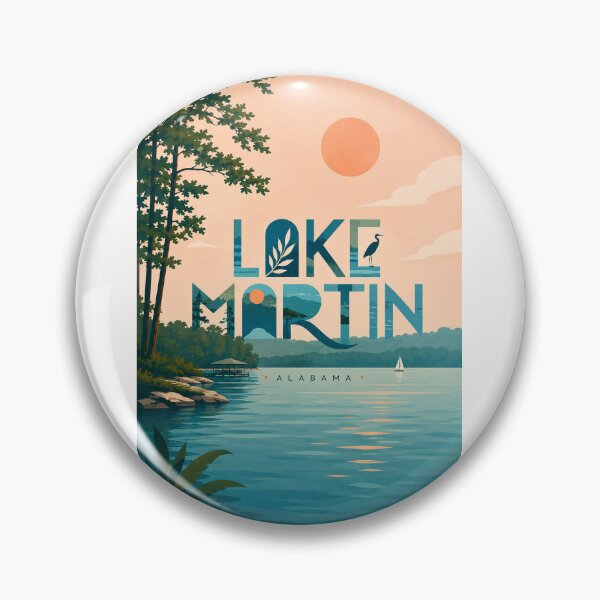 Item preview, Lake Martin Alabama Tallapoosa River Scenic Waterfront designed and sold by Places On Earth.