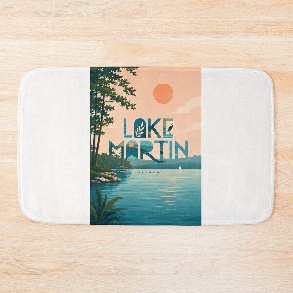 Item preview, Lake Martin Alabama Tallapoosa River Scenic Waterfront designed and sold by Places On Earth.