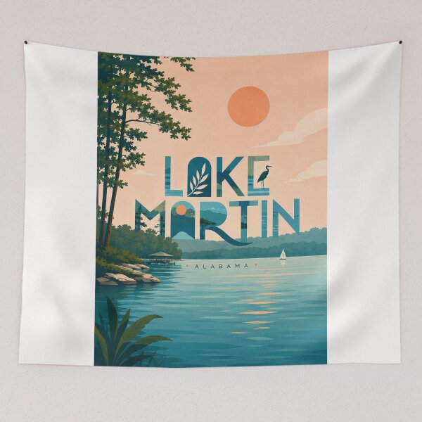 Item preview, Lake Martin Alabama Tallapoosa River Scenic Waterfront designed and sold by Places On Earth.