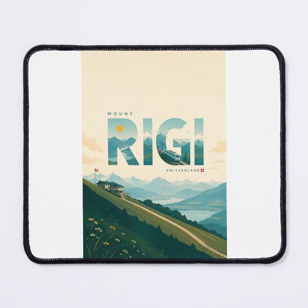 Item preview, Mount Rigi Switzerland Swiss Alps Cogwheel Railway Landscape designed and sold by Places On Earth.