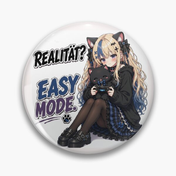 Item preview, Reality? Easy mode. | Funny anime gamer quote designed and sold by Revyra Design .