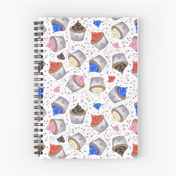 Item preview, Watercolor Cupcake Pattern | Whimsical Sweet Treat Dessert Design with Colorful Frosting designed and sold by CaroStudioTX.