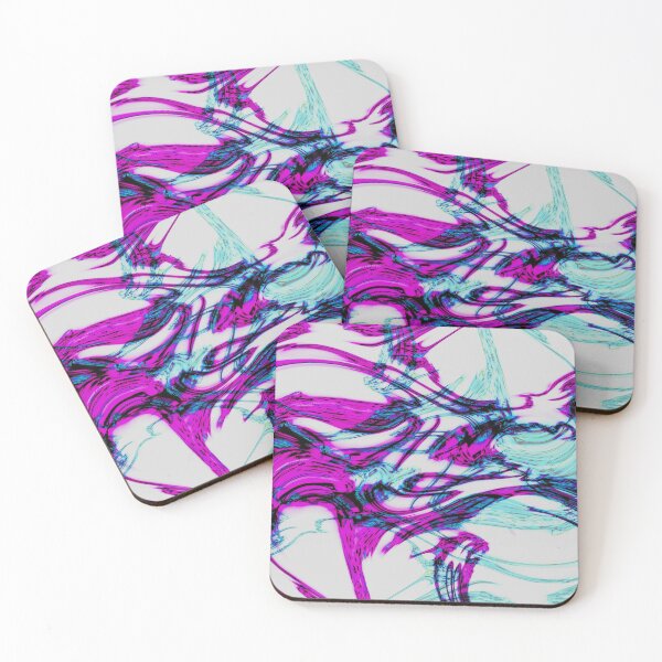 Item preview, Magenta Tangle – Abstract Fluid Art in Pink, Purple, and Turquoise designed and sold by BuckaBaby.