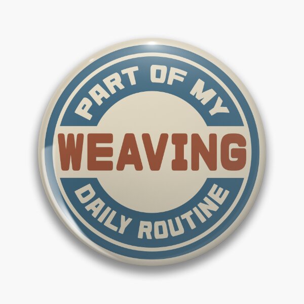 Item preview, Weaving – Part of My Daily Routine Retro Logo designed and sold by MOCOPOCO.