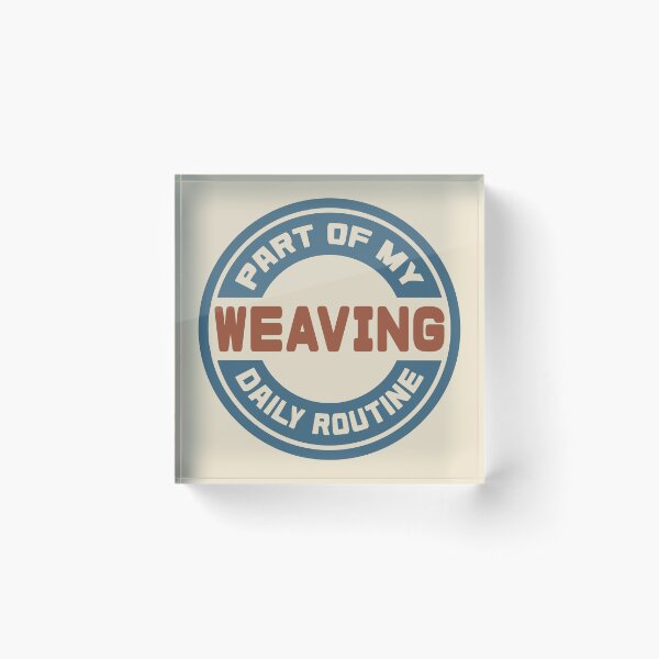 Item preview, Weaving – Part of My Daily Routine Retro Logo designed and sold by MOCOPOCO.
