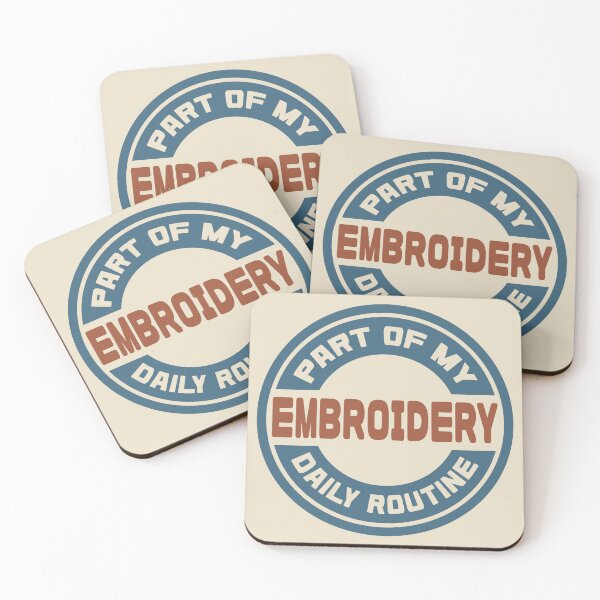 Item preview, Embroidery – Part of My Daily Routine Retro Logo designed and sold by MOCOPOCO.