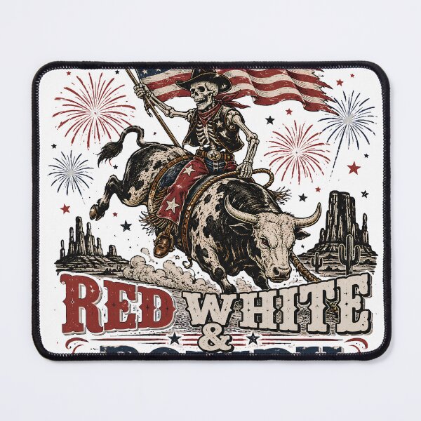 Item preview, Red White Rowdy Bull Riding designed and sold by Esu8y2.