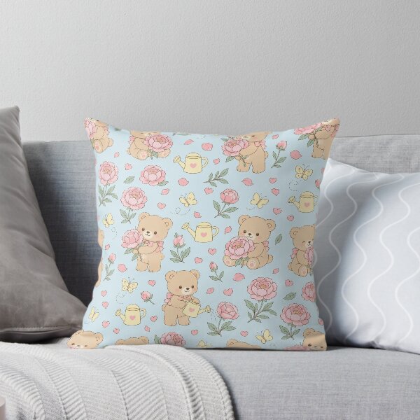Item preview, Teddy Bear Peony Garden Kawaii Pattern designed and sold by Soft Berry Studio.