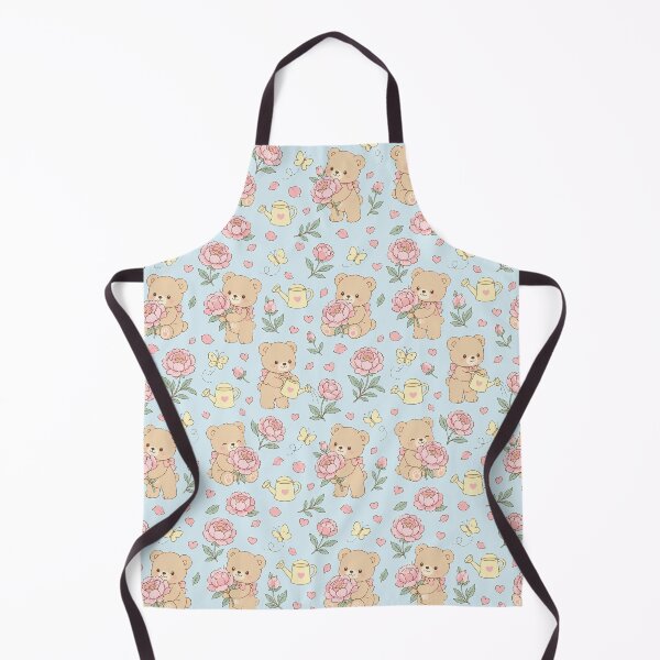 Item preview, Teddy Bear Peony Garden Kawaii Pattern designed and sold by Soft Berry Studio.