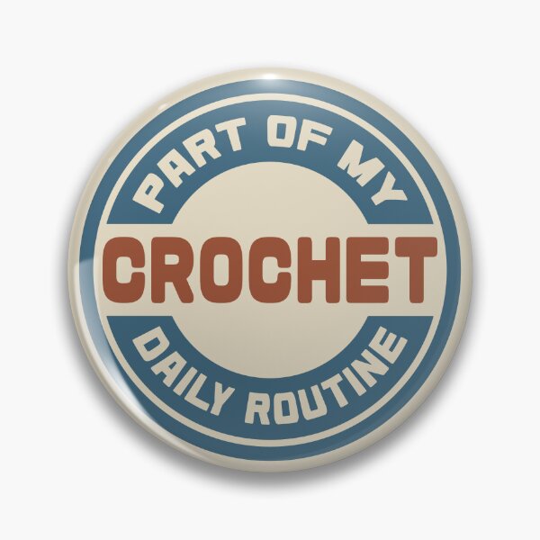 Item preview, Crochet – Part of My Daily Routine Retro Logo designed and sold by MOCOPOCO.