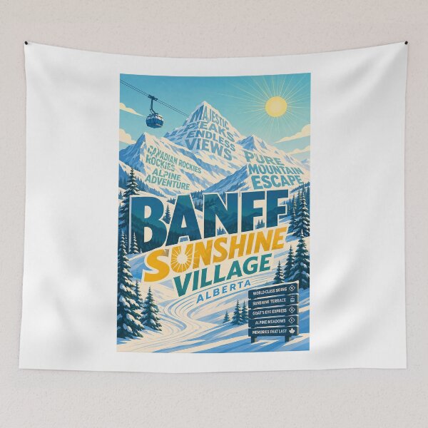 Item preview, Banff Sunshine Village Canadian Rockies Alberta Mountain Escape designed and sold by Aryabek.