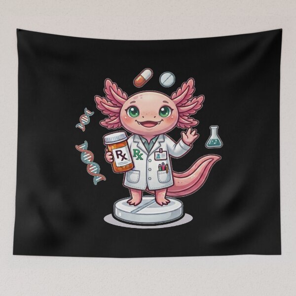 Item preview, Cute Pharmacist Axolotl – Kawaii Pharmacy Mascot | Pharmacy Student Gift designed and sold by ElShubrawy.