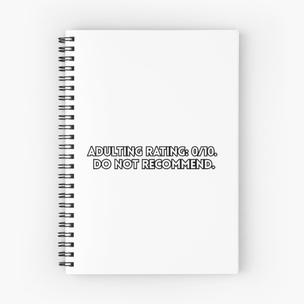 Item preview, Adulting Rating 0 10 Do Not Recommend Funny Sarcastic Quote designed and sold by Please Do Not Read..