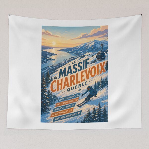 Item preview, Le Massif de Charlevoix Québec Saint Lawrence River Mountain Panorama designed and sold by Aryabek.