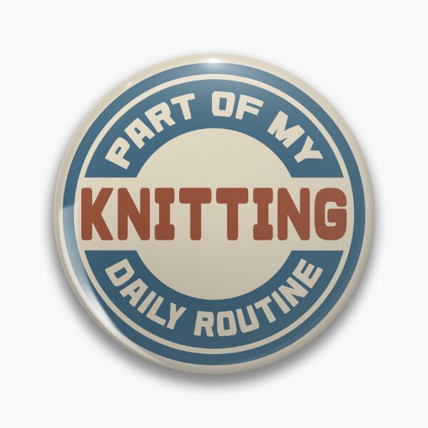 Item preview, Knitting – Part of My Daily Routine Retro Logo designed and sold by MOCOPOCO.