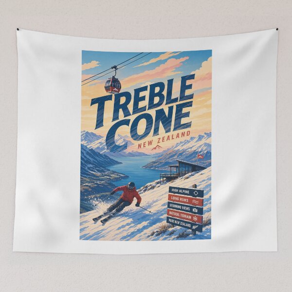 Item preview, Treble Cone Wanaka Otago Southern Alps New Zealand designed and sold by Aryabek.