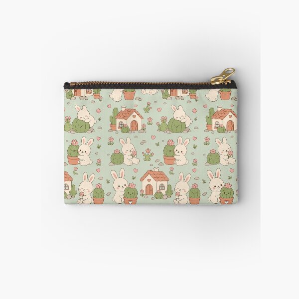 Item preview, Bunny Cactus Cottage Kawaii Pattern designed and sold by Soft Berry Studio.