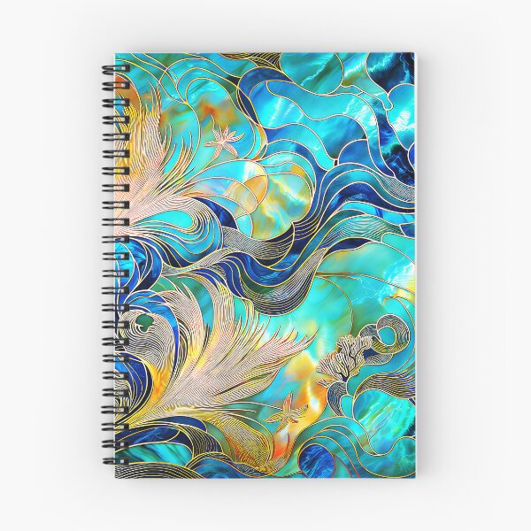 Item preview, Stained Glass-Inspired Ocean Abstract With Abalone Hues  designed and sold by DEC02.