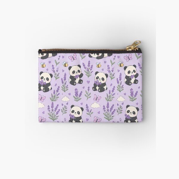 Item preview, Panda Lavender Meadow Kawaii Pattern designed and sold by Soft Berry Studio.