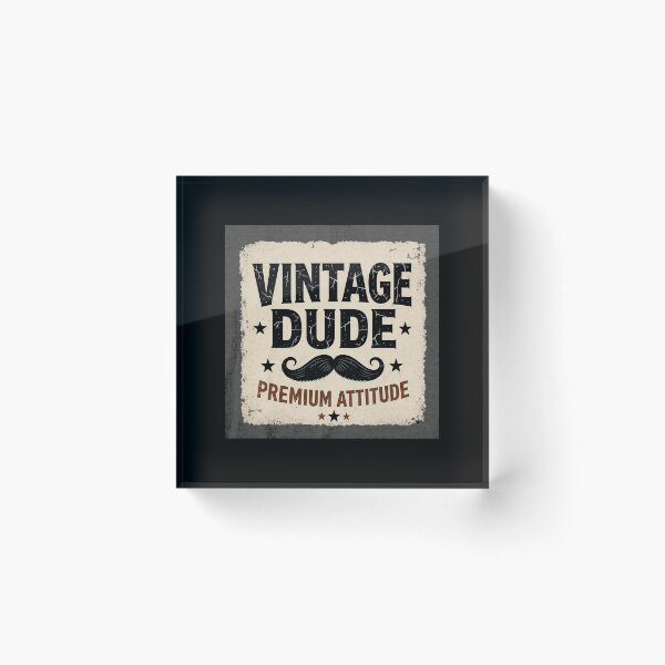 Item preview, Vintage Dude Premium Attitude Retro Mustache Birthday Gift for Men designed and sold by msaloyach.