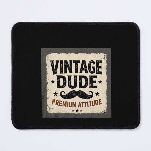 Item preview, Vintage Dude Premium Attitude Retro Mustache Birthday Gift for Men designed and sold by msaloyach.