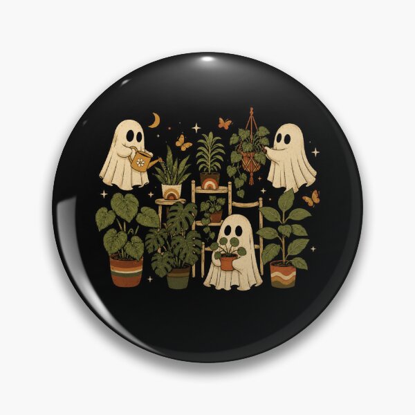 Item preview, Retro Cute Ghost Plant Lovers Vintage Halloween Garden designed and sold by Moizento.