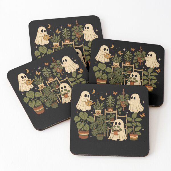 Item preview, Retro Cute Ghost Plant Lovers Vintage Halloween Garden designed and sold by Moizento.
