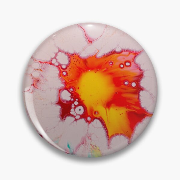 Item preview, Blooming Fire – Abstract Fluid Art Flower in Red, Yellow, and Teal designed and sold by BuckaBaby.
