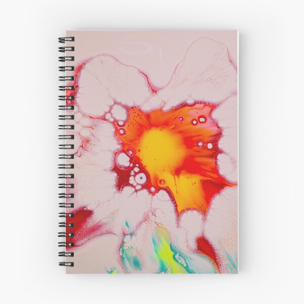 Item preview, Blooming Fire – Abstract Fluid Art Flower in Red, Yellow, and Teal designed and sold by BuckaBaby.