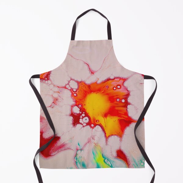 Item preview, Blooming Fire – Abstract Fluid Art Flower in Red, Yellow, and Teal designed and sold by BuckaBaby.