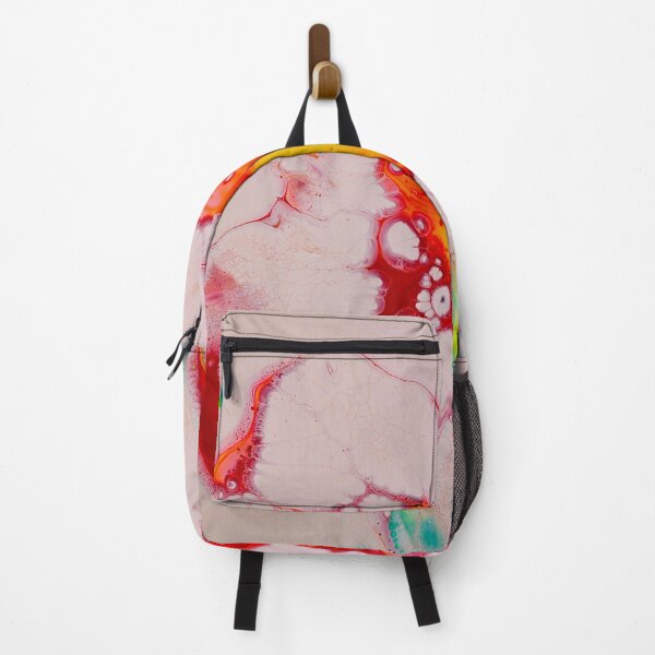 Item preview, Blooming Fire – Abstract Fluid Art Flower in Red, Yellow, and Teal designed and sold by BuckaBaby.