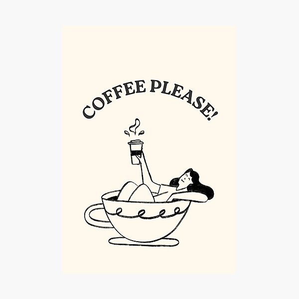 Item preview, Coffee Please | Aesthetic Poster  designed and sold by AlxMn.