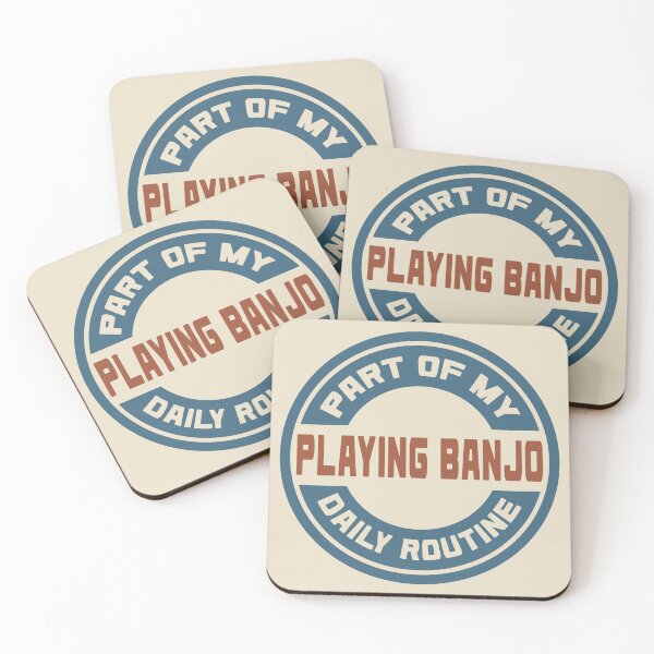 Item preview, Playing Banjo – Part of My Daily Routine Retro Logo designed and sold by MOCOPOCO.