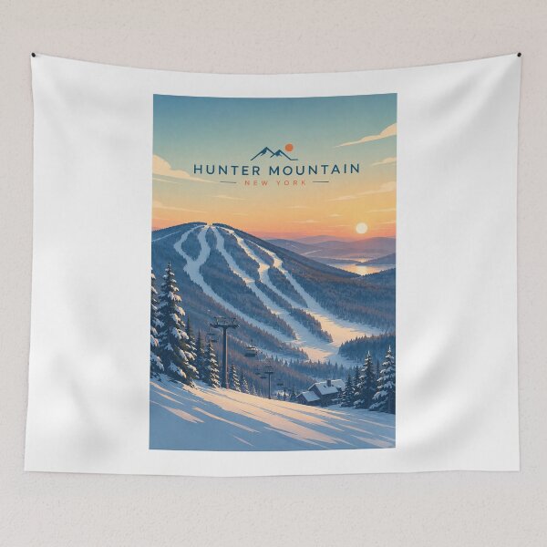 Aperçu de l'œuvre Montagne Hunter, Catskills, New York, destination de ski pittoresque créée et vendue par Aryabek.