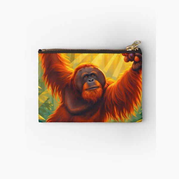 Item preview, Bornean Orangutan Retro Style Digital Animal Art designed and sold by kakarikihill.