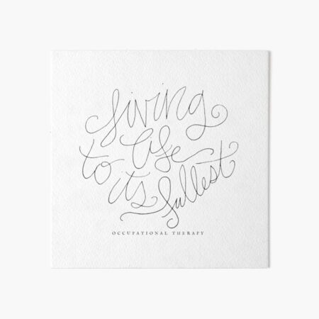Occupational Therapy Art Board Print