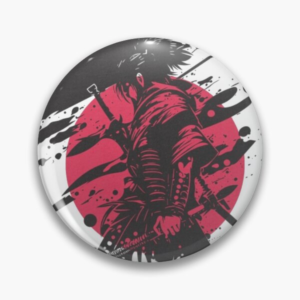 Item preview, Samurai Warrior Japanese Red Sun Ink Style designed and sold by PatternPopp.