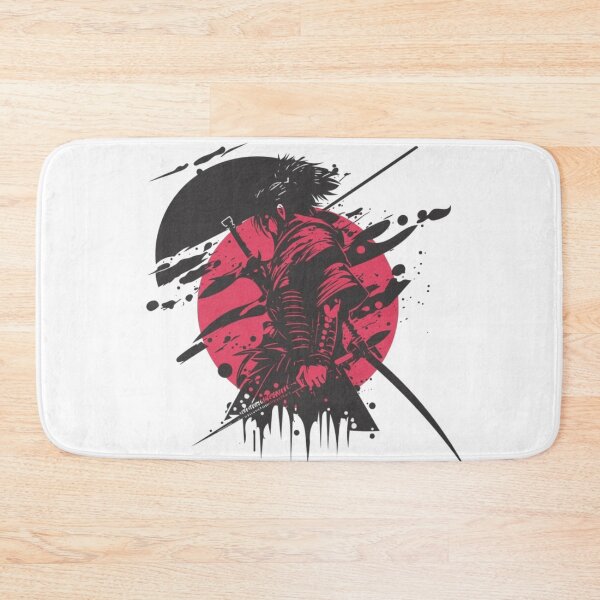 Item preview, Samurai Warrior Japanese Red Sun Ink Style designed and sold by PatternPopp.